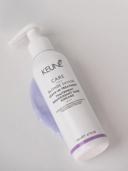 keune blonde savior leave in treatment close up