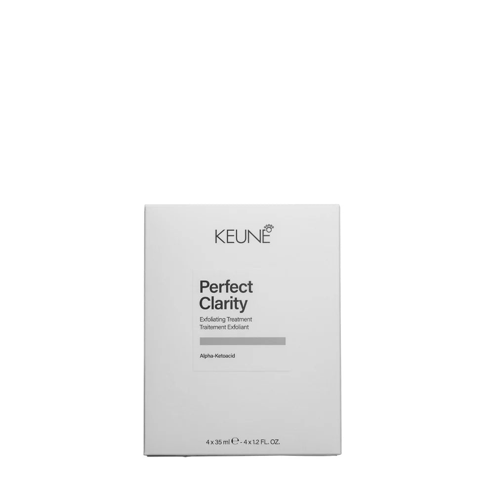 Keune Perfect Clarity treatment packaging on a white background
