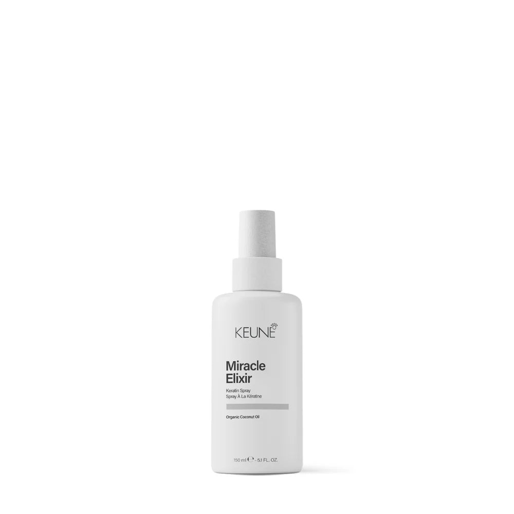 Keune Miracle Elixir bottle on a white background