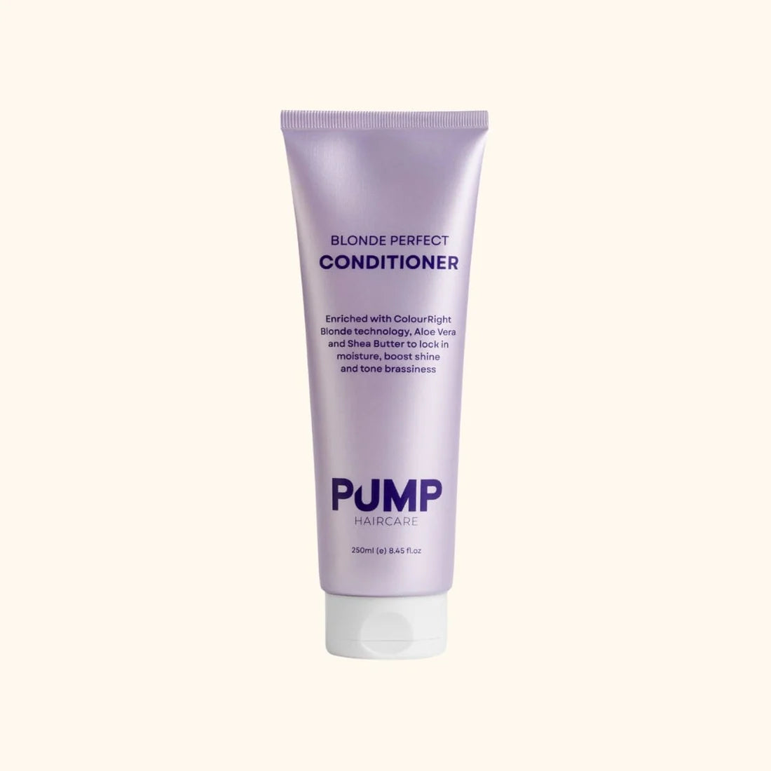 Pump blonde perfect conditioner bottle purple