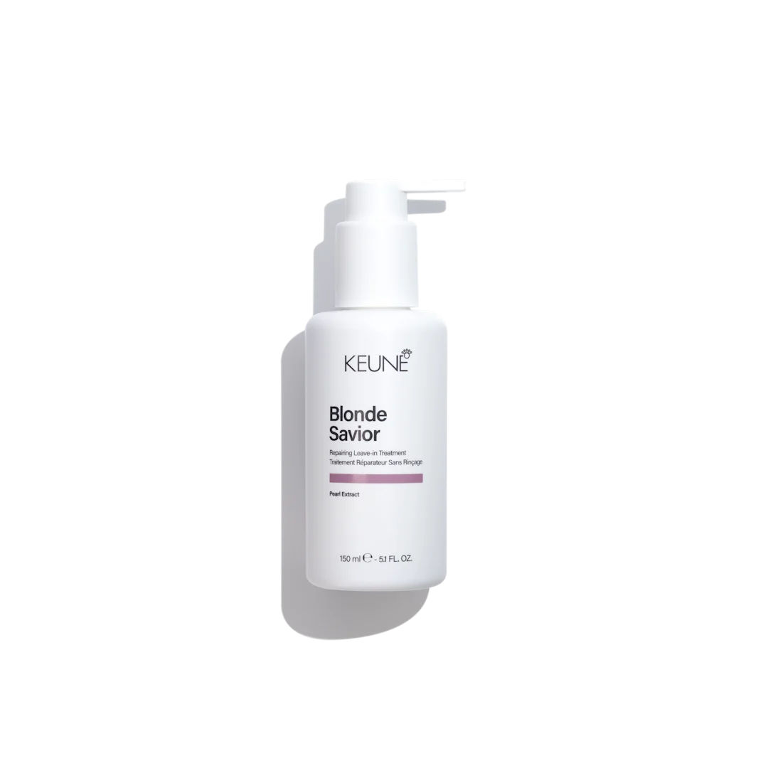 Keune Blonde Savior hair care product bottle on a white background