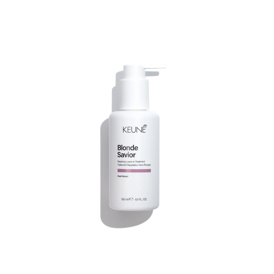 Keune Blonde Savior hair care product bottle on a white background