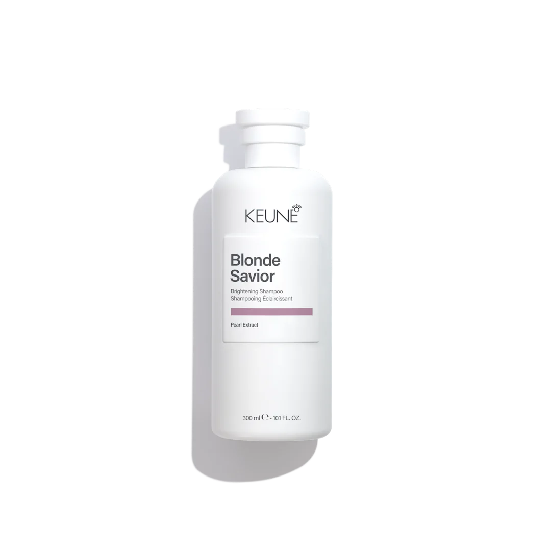 Keune Blonde Savior shampoo bottle on a white background