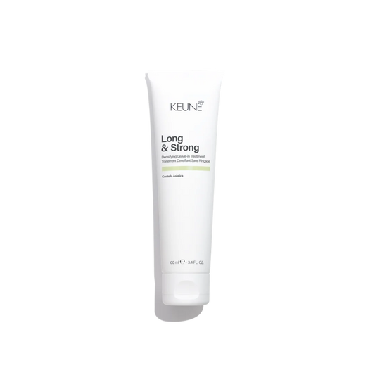 Keune Long & Strong hair care product on a white background