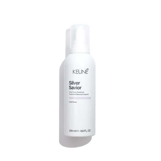 Keune Silver Savior hair treatment bottle on a white background