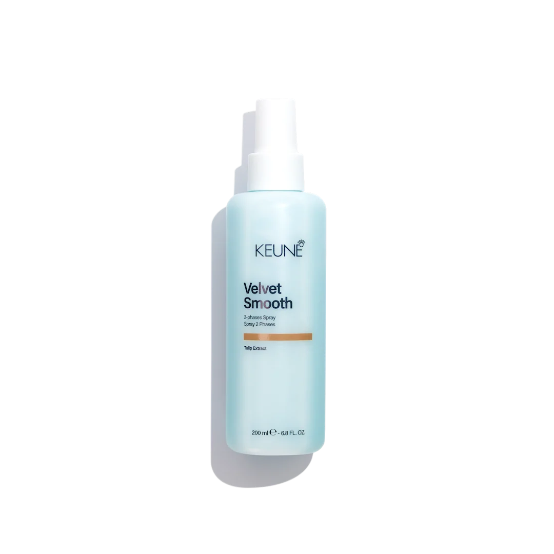 Keune Velvet Smooth hair product bottle on a white background