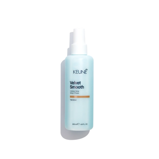 Keune Velvet Smooth hair product bottle on a white background