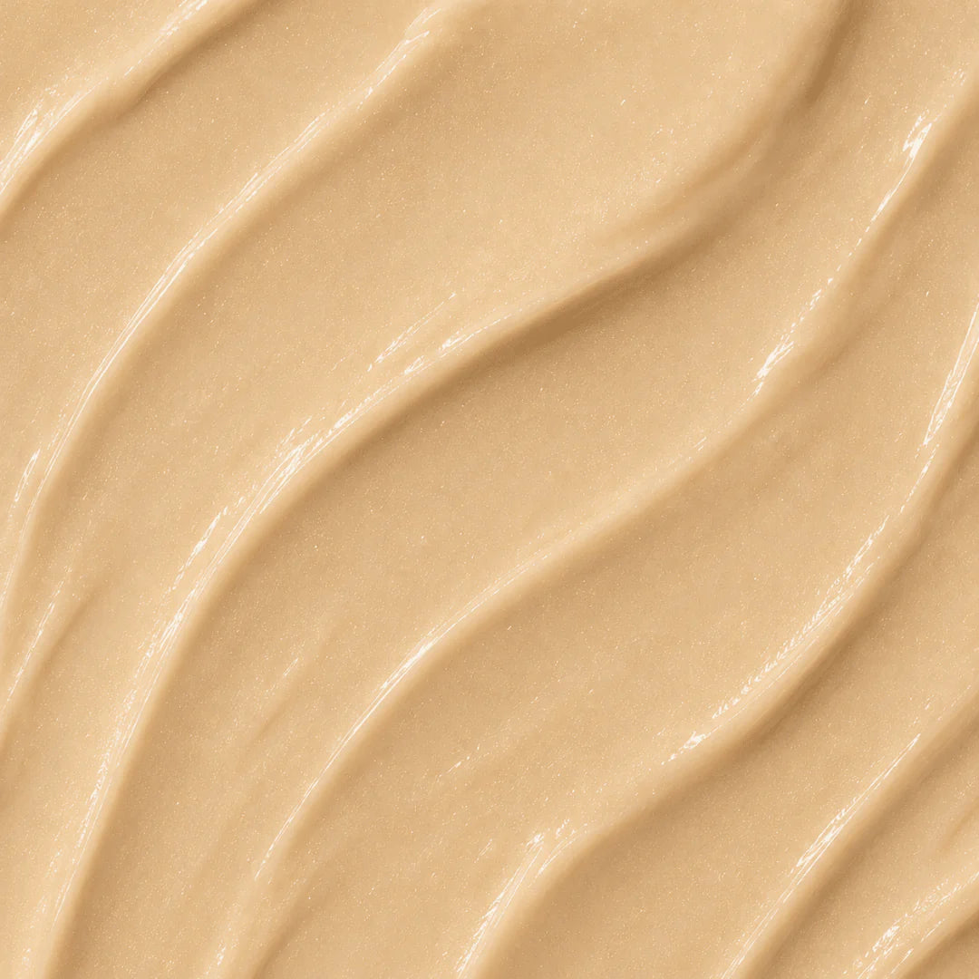 Close-up of beige cream with wavy patterns
