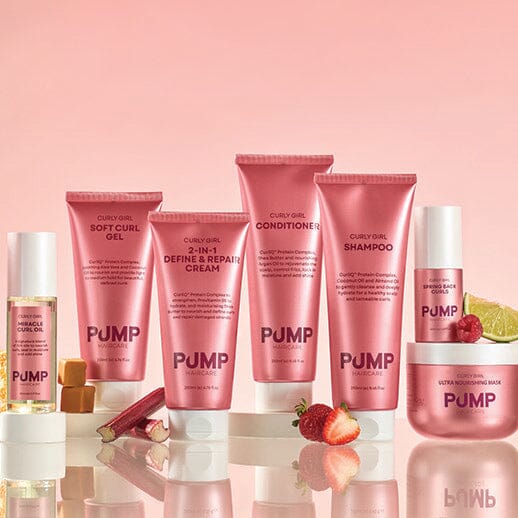 Pump haircare curly girl products