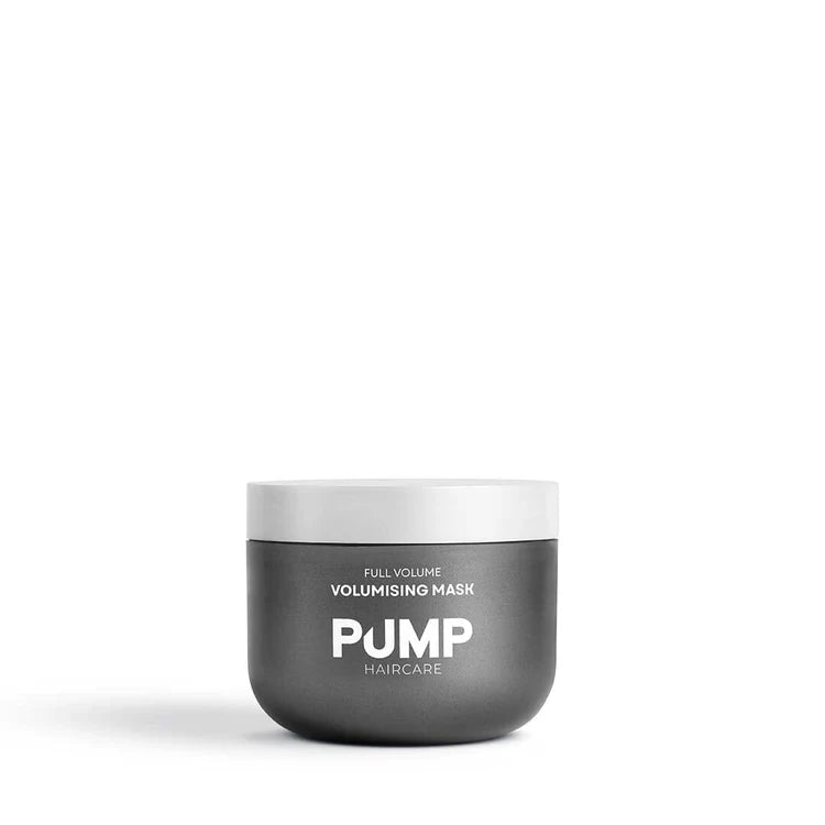 tub on pump hair mask on white background
