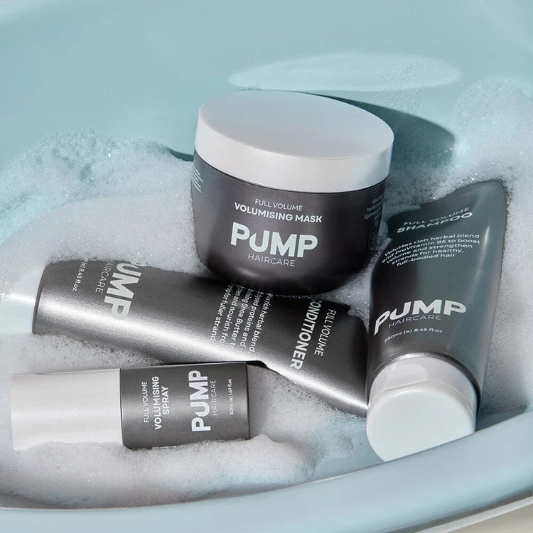 Pump full volume hair products in bubbles