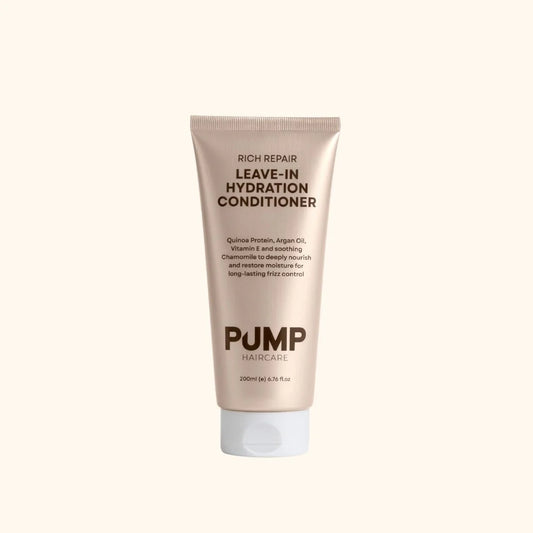 Pump haircare rich repair leave in conditioner bottle