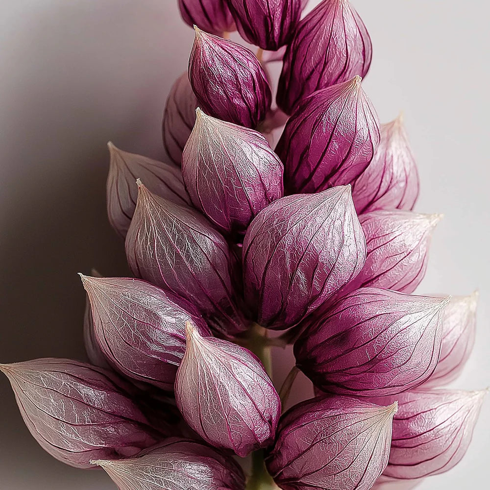 Close-up of a cluster of purple flowers with a soft focus background